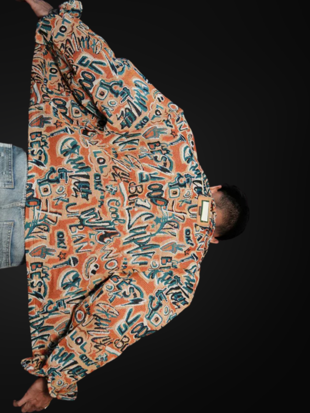 Abstract Orange Graffiti Jacket