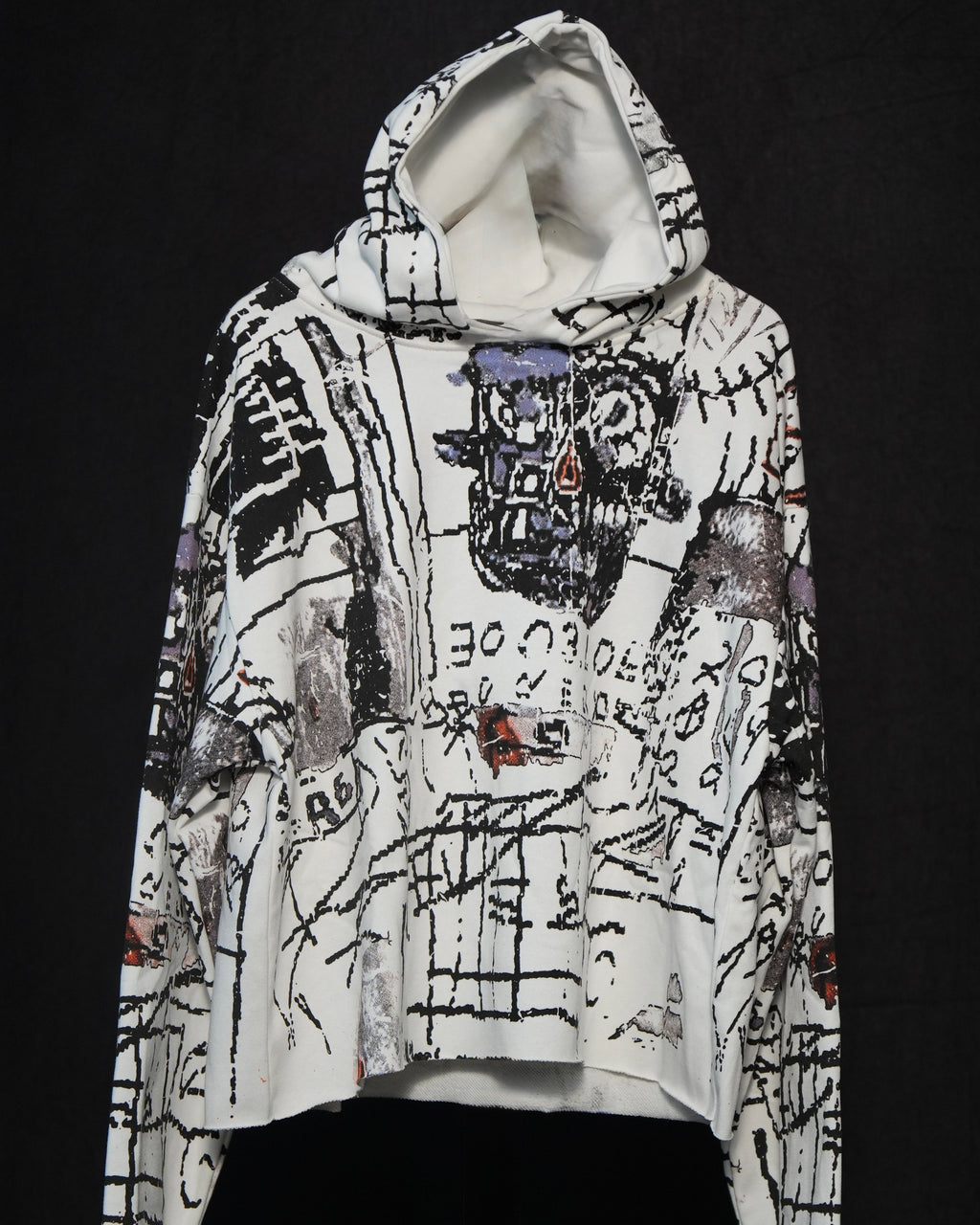 Rebel Sketch Crop Hoodie