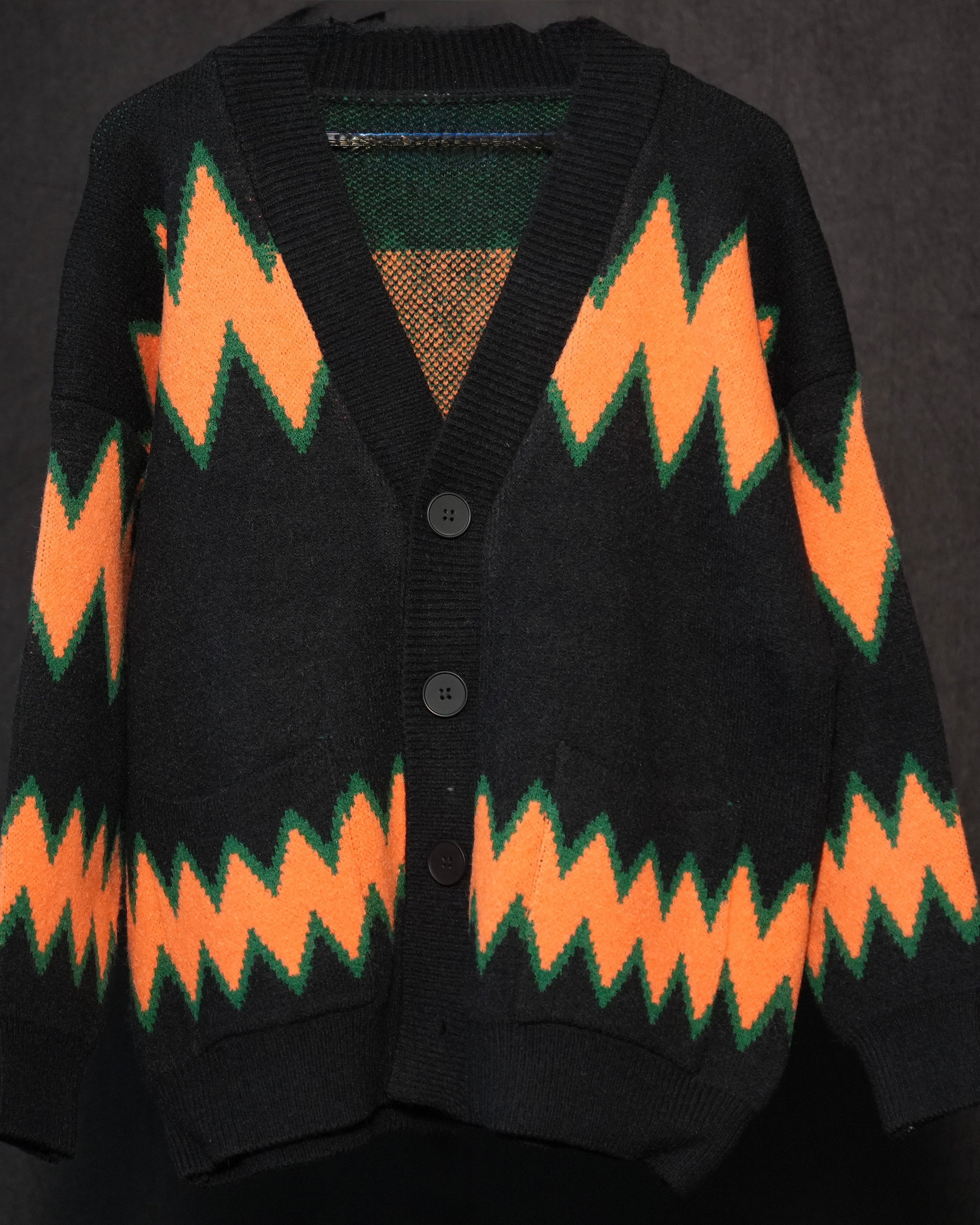 Zig-Zag Knit Cardigan