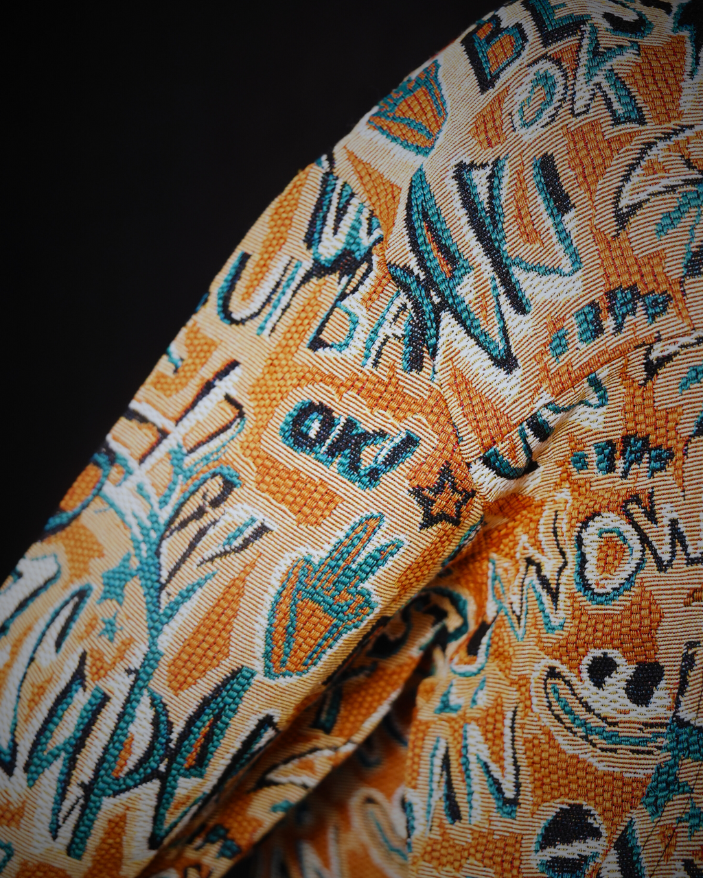 Abstract Orange Graffiti Jacket
